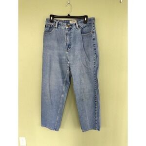 Vtg 90’s L.L Bean Jeans Relaxed Fit Women Sz 14 Tall Grunge Distressed Baggy‌